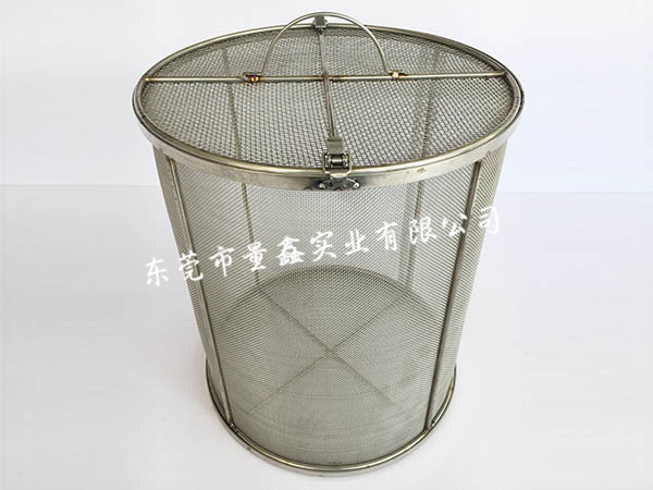 不锈钢圆篓网篮生产
